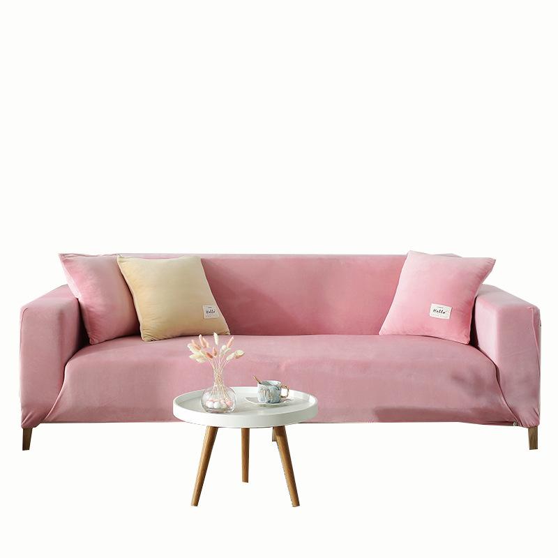 Solid Color Thickened Sofa Cover All Purpose Cover Fabric Full Cover  Plush Simple Modern Sofa Cushion for All Seasons