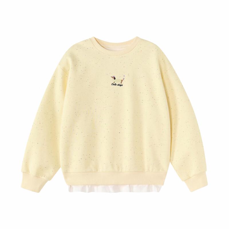 DEESHA Girls' Puppy Embroidered Sweatshirt