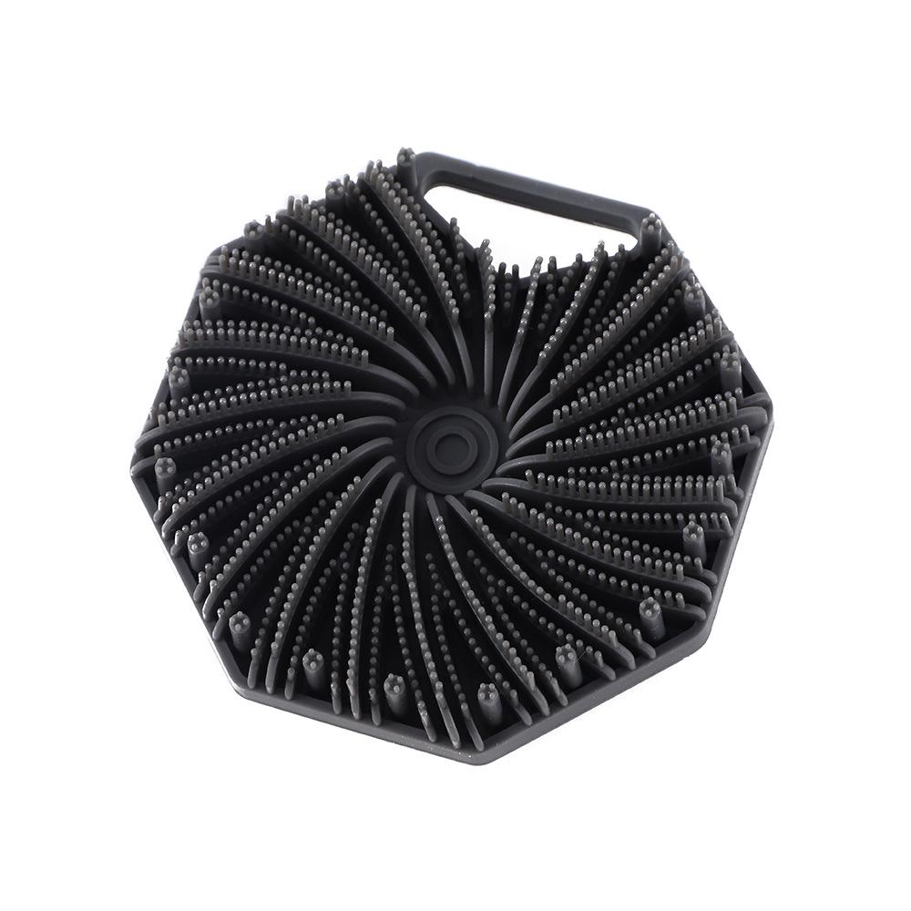 

Шестиугольная силиконовая щетка для ванны: Хит продаж: скребок для спины и отшелушивающий массажный инструмент чёрный