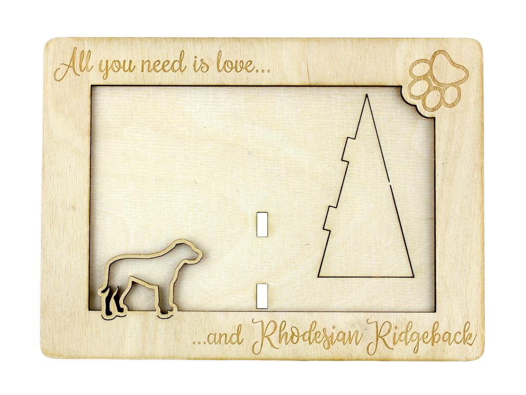 Rhodesian Ridgeback, African Lionhound, African Lion Dog - Photo frame, engraved wooden frame, a lovely gadget for the dog lover by Art-Dog