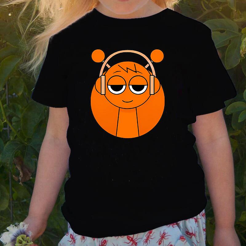 

2025 Hot Children Sprunki T Shirt Kids Fashion Casual Cartoon Incredibox T-Shirts Boys O-Neck Short Sleeve Baby Girls Summer Clothes 120