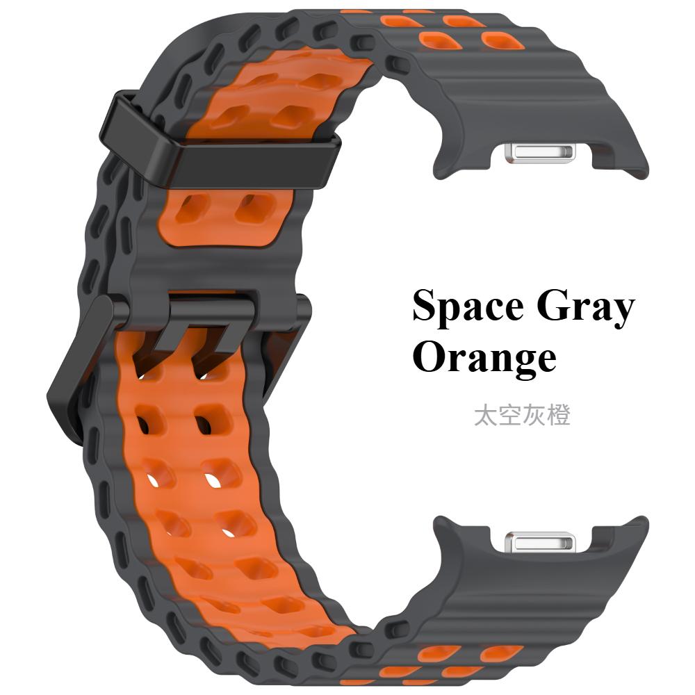 Marineband Für Samsung Galaxy Watch 8 Classic Zubehör Zweifarbige Sport Silikon Armband Galaxy Watch 8 40MM 44mm Armbänder