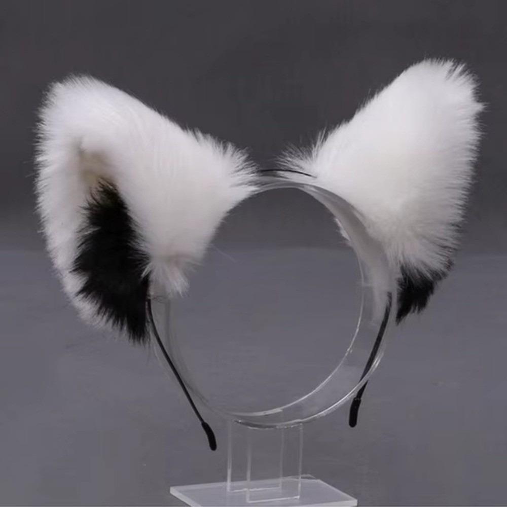JK Cat Ears Headband Anime Furry Cosplay Headwear Cute Plush Hair Band  Party Style B