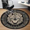 1PC Lion Mandala Pattern Chair Carpet for Office, Indoor Non-Slip Washable Carpet, Soft Comfortable Mat For Office Room Yy250930295
