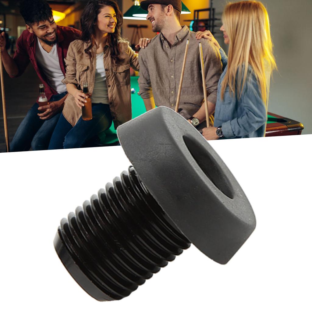 Dolna osłona kija bilardowego Stop aluminium Plastikowa tylna wtyczka Ochraniacz zderzaka kija do poola Czarny