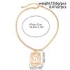 DIEZI Exaggerated Gold Silver Color Cuff Bangles Necklace Rings for Women Men Punk Geometric Bracelet Party New Jewelry Sets