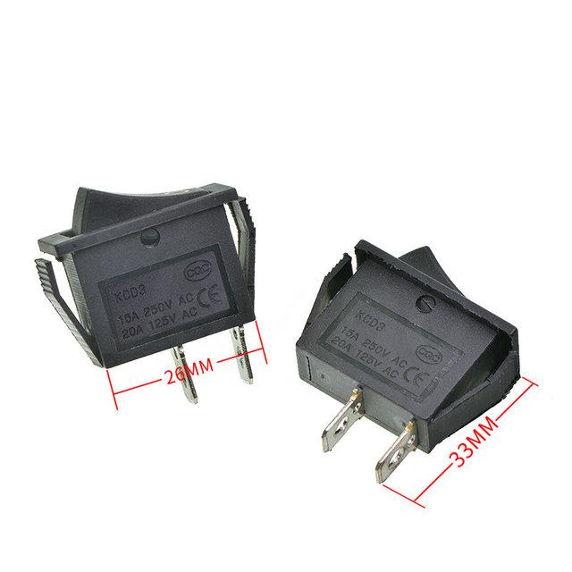 Stlxy KCD3 Rocker Switch ON-OFF 2 Position 3 Pin Electrical equipment With Light Power Switch 16A 250VAC/ 20A 125VAC
