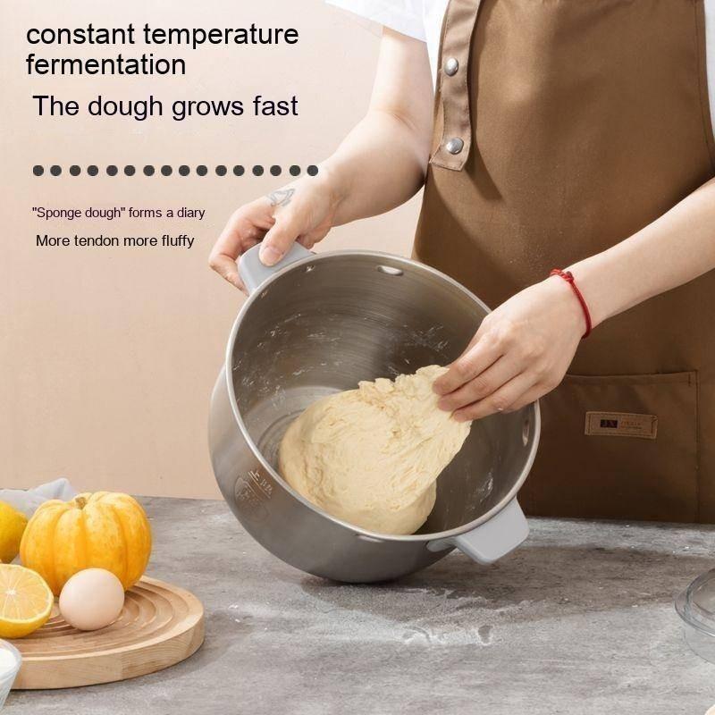 6.5L Automatic Kneading Electric Noodle Making, Fermentation, Awakening Chef Machine Dough Mixer Electric Kneading Machine Flour Mixer for Baking