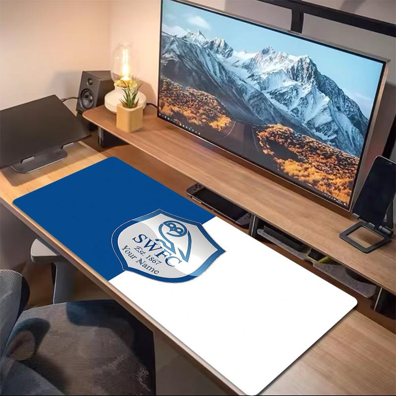 Sheeffield Wednesday Football Club Custom Name Large Size Mouse Pad Large Gaming Table Cushion Non-slip Laptop Tablet Big Mousepad XXL Mat Mini PC Pla