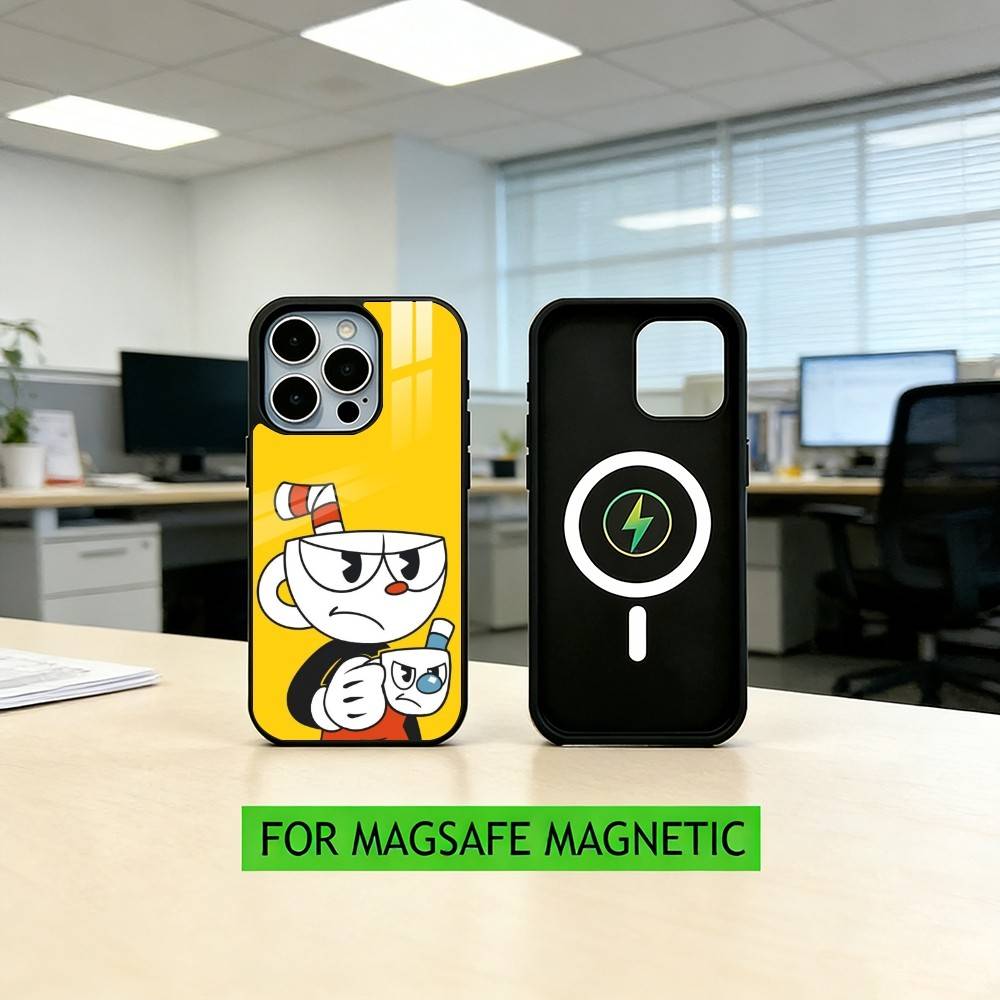 

C-Cuphead P-Popular Phone Case For iPhone17,16,15,14,13,12,11 Plus,Pro Magnetic For Magsafe Wireless Charging iPhone13PROMAX