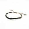 HR 280Bsilver Ball Fabric Bracelet (Khaki)