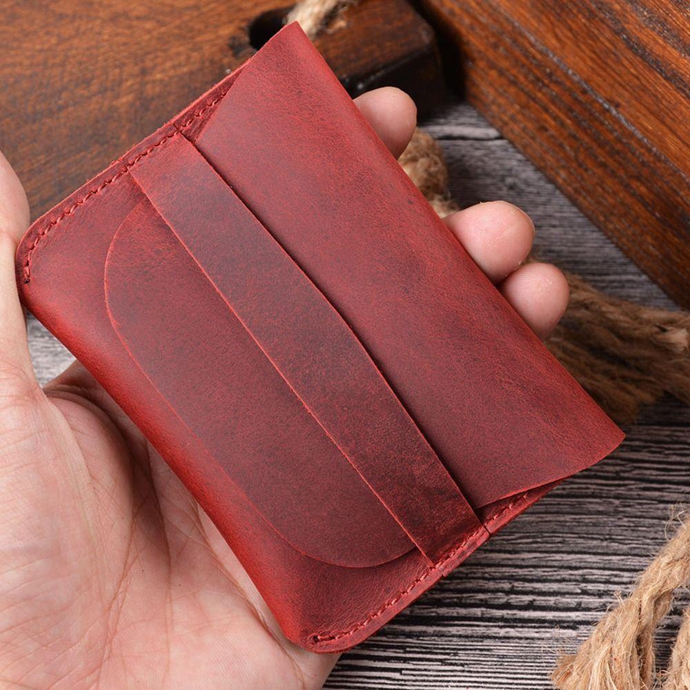 

Креативный кошелек для карт из натуральной кожи, держатель для кредитных карт в стиле ретро, для путешествий