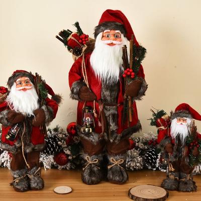 HHNN Decoraciones navideñas Muñeca de Papá Noel con Palo Muñeca de Papá Noel