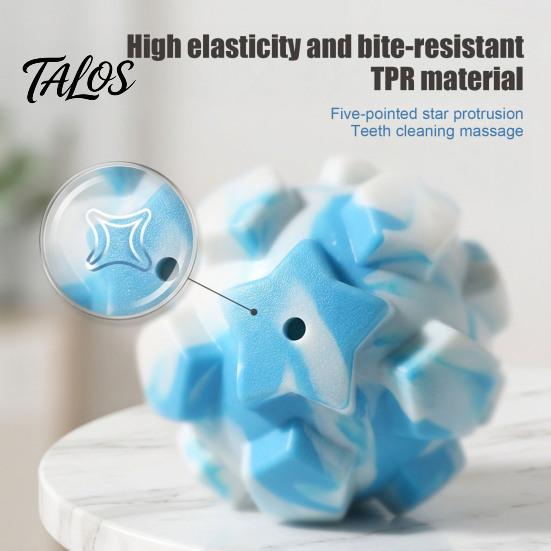 Durable Dog Chew Toys for Aggressive Chewers Squeaky Balls, TPR Interactive Pet Toy, Teeth Cleaning High Toughness Gnawing Star Texture Toy