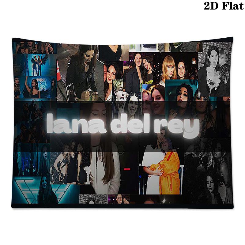 Lana Del Rey Poster Wandteppich Ästhetisches Wandbehang Gedruckter Stoffdecke Dekorative Wandteppiche für Schlafzimmer Wohnzimmer Heimdekoration