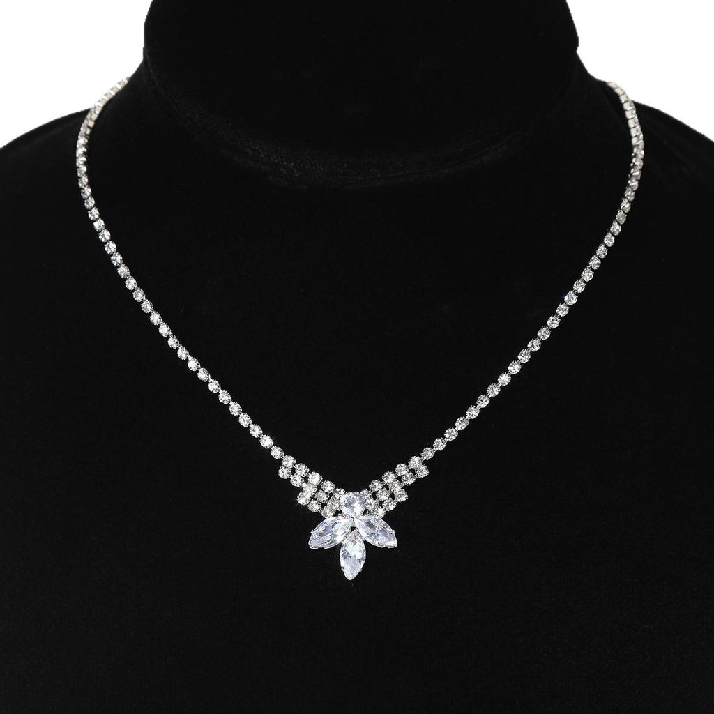 Hot Selling Bridal Necklace - Water Drop Zirconia Design with Diamond-Inlaid Details