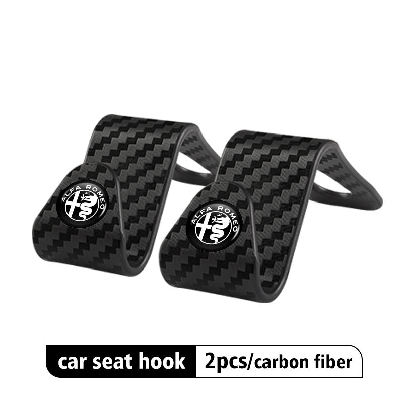 2/4pcs Car Seat Headrest Hook Storage Portable Interior Bracket For Alfa Romeo Giulia 147 Mito 156 159 166 GT Stelvio Brera