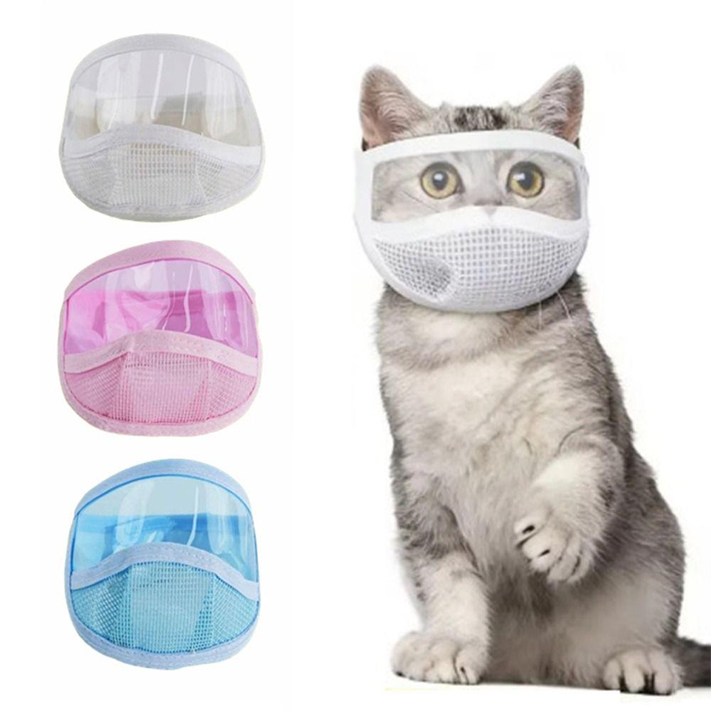 Transparent Cat Mouth Cover Adjustable Safety Protective Cover Pet Anti-Bite Muzzle Pet Supplies