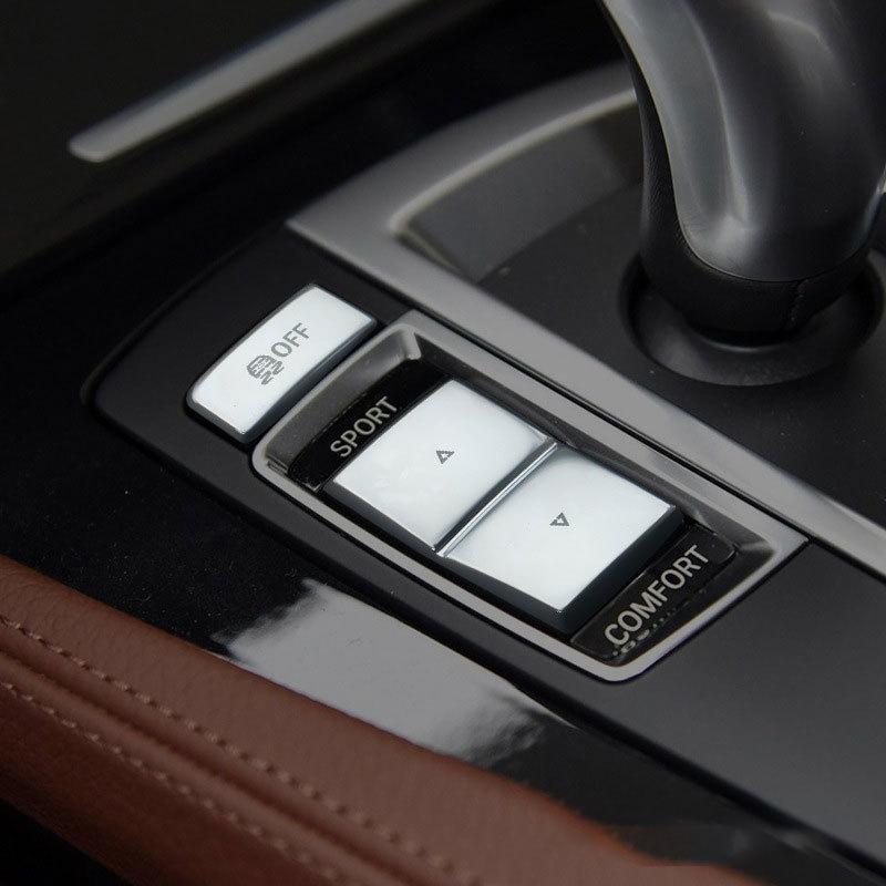 Für BMW 5er G30 F10 G60 Ein-Klick Start-Stopp-Knopf Aufkleber, Handbremsabdeckung, Multimedia Auto-Knopf Aufkleber