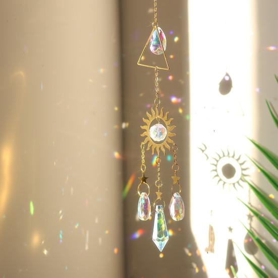 Faux Crystal Sun Catcher Decoration Butterfly Mushroom Moon Star Sun Hanging Ornament Indoor Outdoor Home Office Garden Window Hanging Pendant