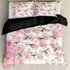 Hummingbird Flower Quilt Cover Bedding Digital Independent Station Kit Three-Piece Set