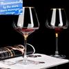 Avrupa 660ml Lüks Altın Bordo Cam Vintage Şarap Kadehleri Şampanya Kadehleri için Şarap Kadehleri Bardak Seti Bardaklar Kristal