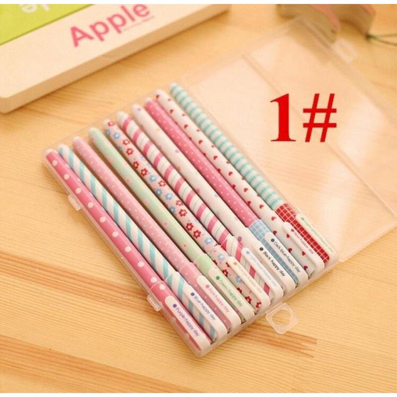 

10 шт. / Упак. высококачественные корейские милые гелевые ручки 0,38 мм, горячая распродажа, школьные канцелярские принадлежности для офиса 1
