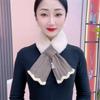Winter Plush Scarf Woman Thick Imitation Rabbit Fur Scarf Collar Knit Cross Outdoor Cycling Windproof Neck Protect Neck Warmer
