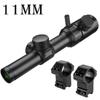 FIRE WOLF 1-4x20 Rifle Scope Green Red Luminous Scope Rangefinder Crosshair Optical Sight Hunting Scope