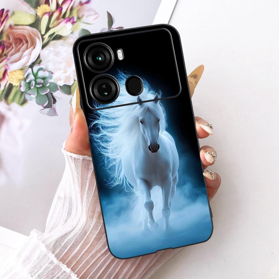 Coque Pour ITEL P40 Housse P662L Silicone Chat Mignon Mode Drôle Peinte Funda Pour P40 ITEL P 40 Coque de Téléphone