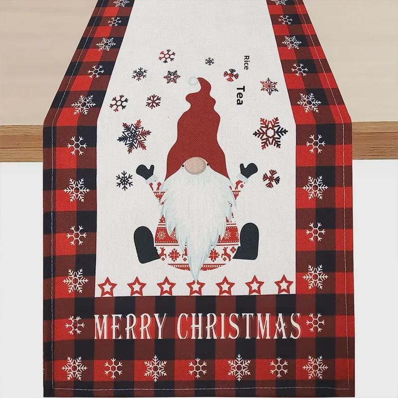 

«Новая рождественская дорожка на стол»: Праздничная скатерть с декоративным принтом 33x183cm/approx 108g