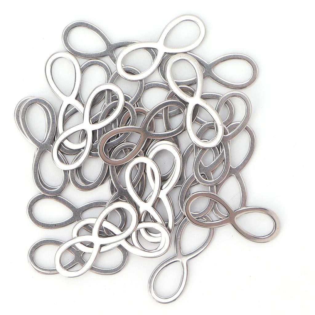 30Pcs Stainless Steel Hollow Pendant Bezel 8Shape Metal Resin Frame Jewelry Making Open Bezel