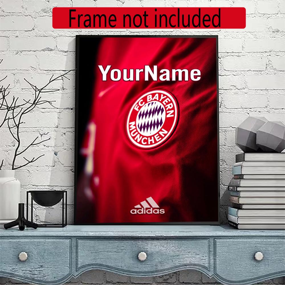 Fc Bayern Mnchen Customize Your Name Diamond Painting Round Diamond Diy Frameless Holiday Artwork Suitable For Home Office Wall Decoration