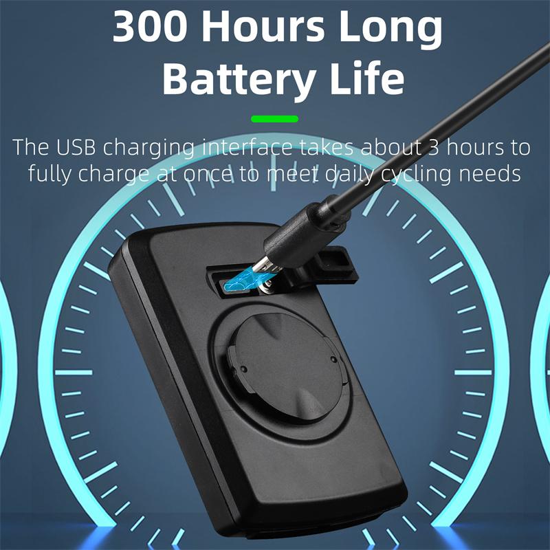 WEST BIKING Wireless Cycling Computer 3.4 Inch IP64 Waterproof Bicycle Speedometer USB Charging Bike Backlight Hub Speed Sensor2