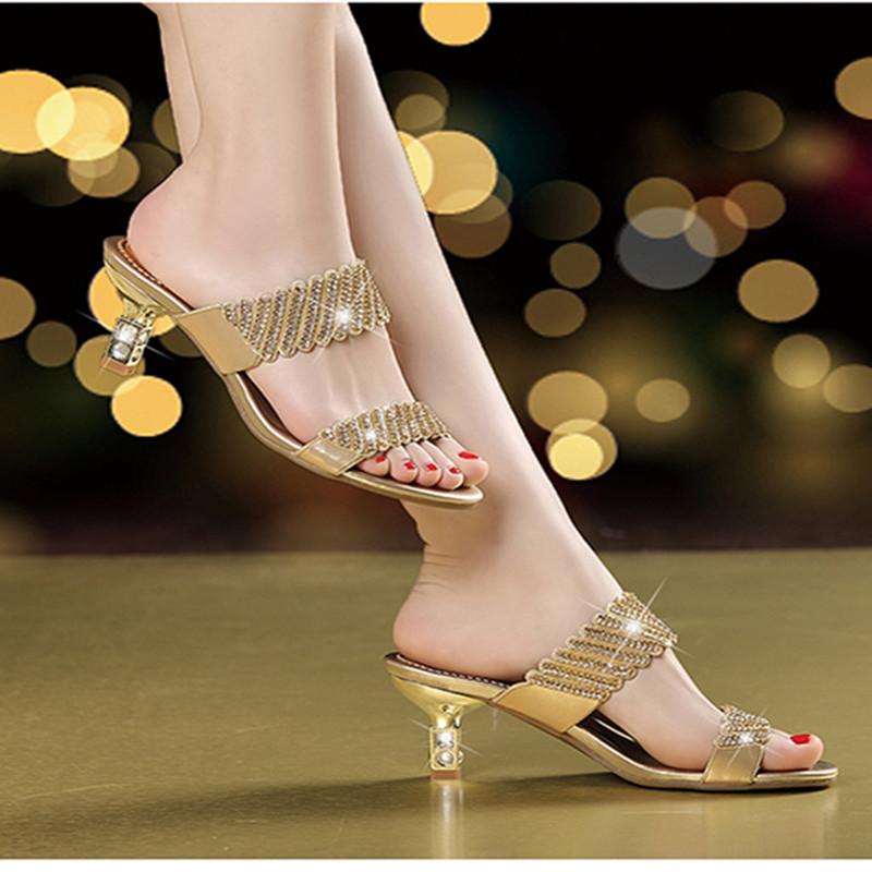 Fashion Women'S Summer Shoes For Women Fashion Sandals Women'S Sandals For Women Sandals 2025 Rhinestones Women Fine Heel Sandals