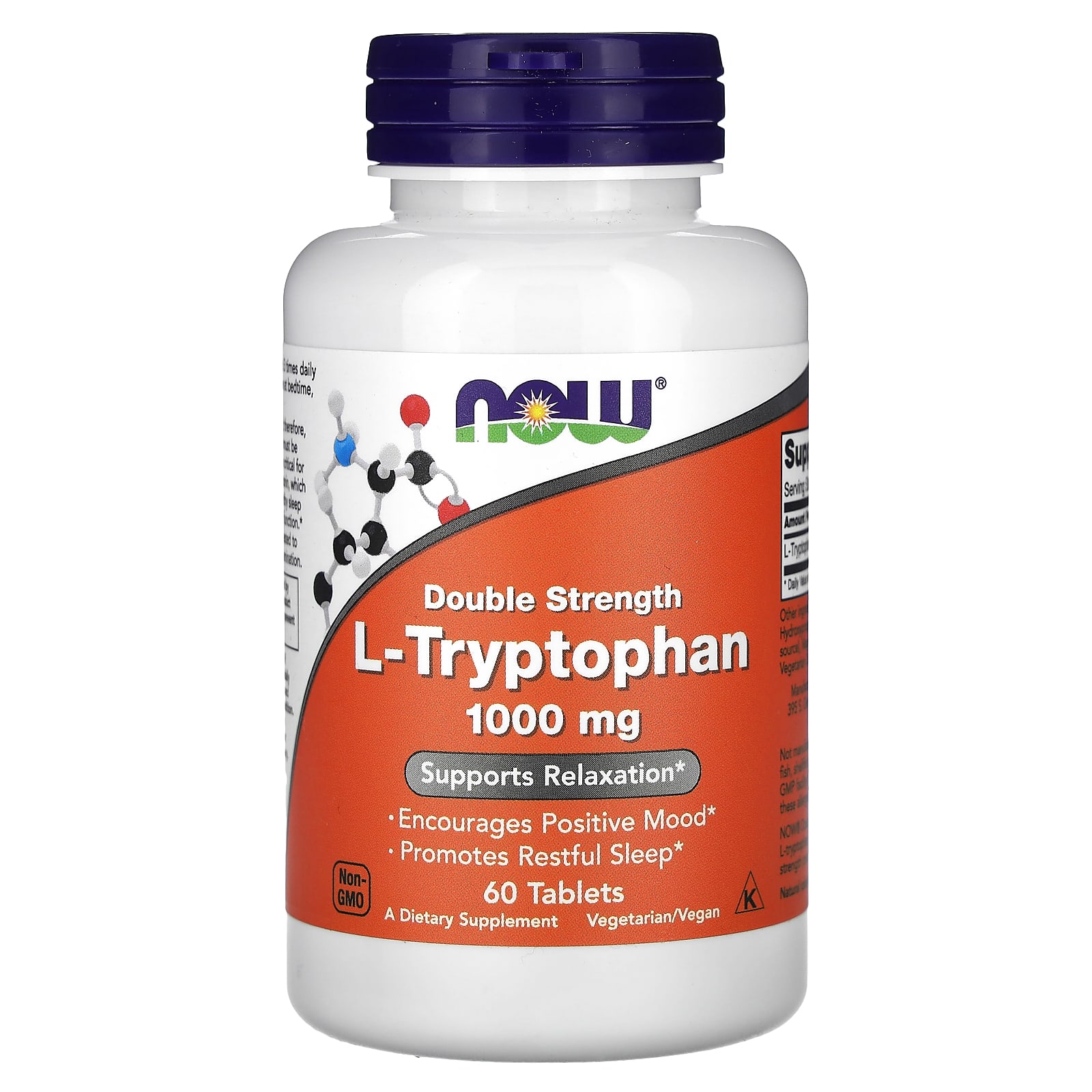 

L-Tryptophan, Double Strength, 1,000Mg, 60 Tablets