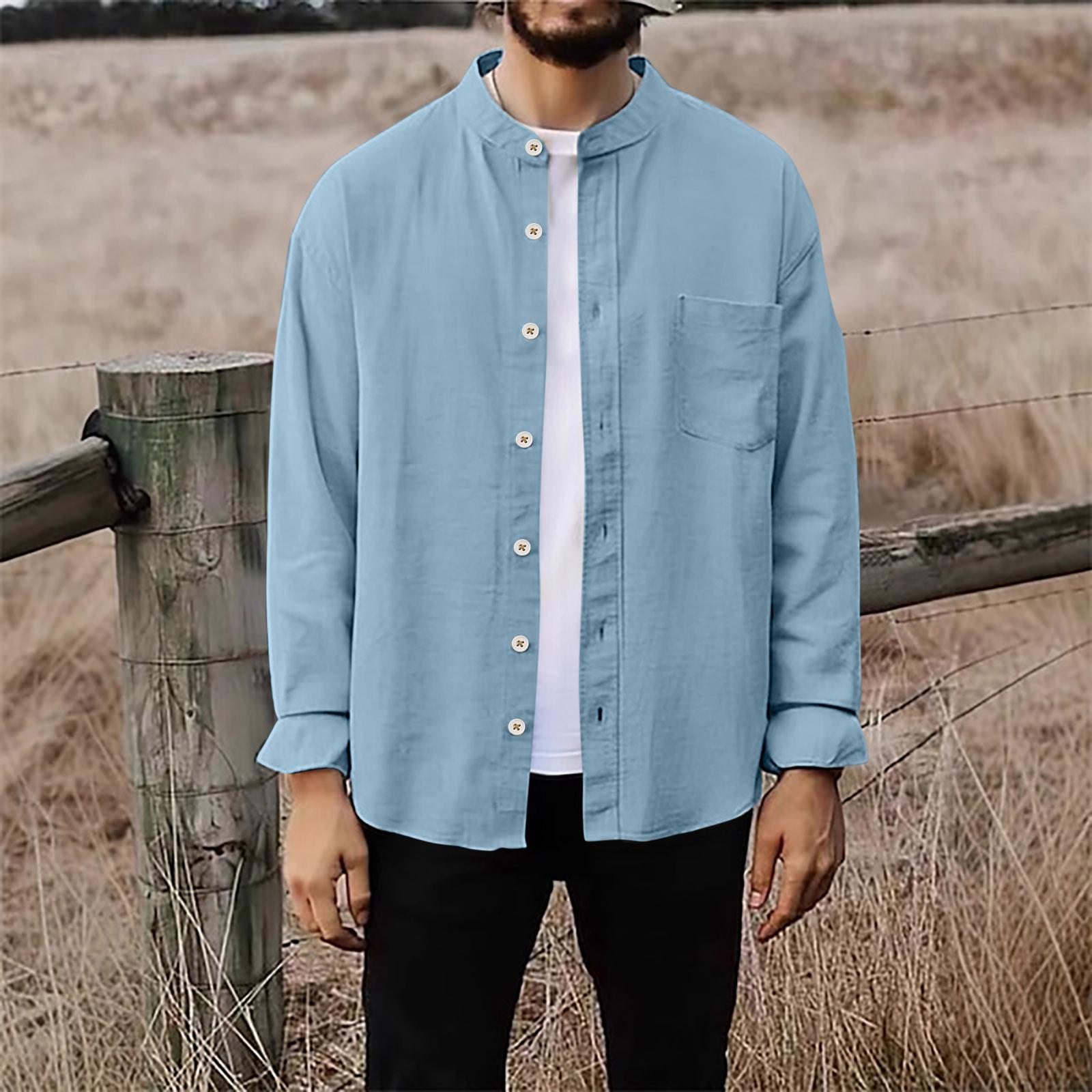 

Мужская летняя новая свободная рубашка с длинным рукавом с принтом, кардиган, пляжная рубашка M