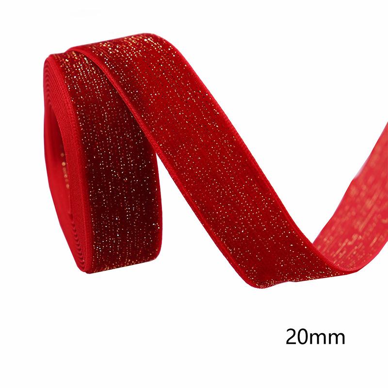 10Yards Christmas Velvet Ribbon New Year Red Festival Ribbon Bow Garland Gift Box Package Ribbon Festival Scene 10/16/20/25/38Mm