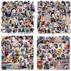 Colorful Anime Stickers Set 50pcs Ghost Blade Graffiti Decals For Luggage Skateboard Water Bottle