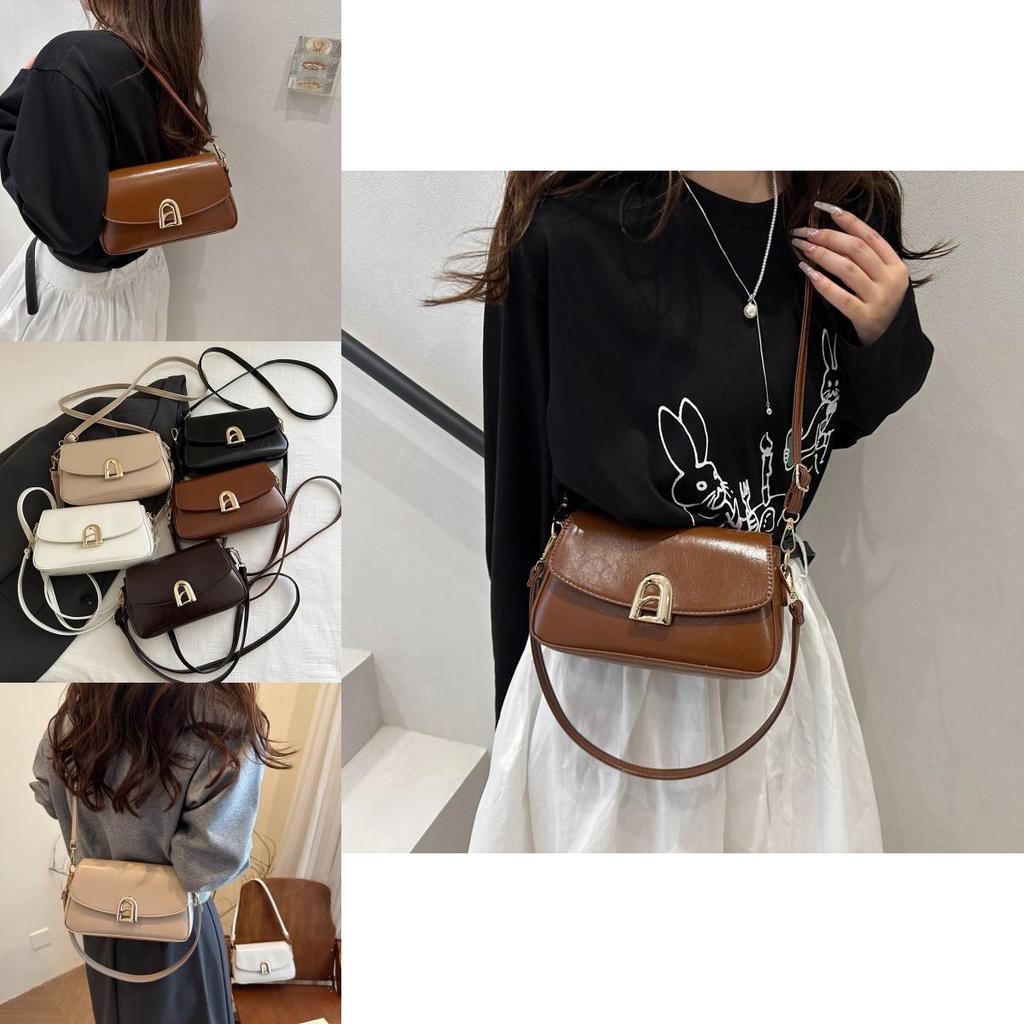 Retro Ladies Crossbody Bag With Pu Material For Daily Street Style
