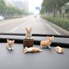 Mini Corgi Harz Puppe Ornament Auto Zubehör Cartoon Dekoration Auto Innen Nettes Geschenk Exquisite Welpen Hause Desktop