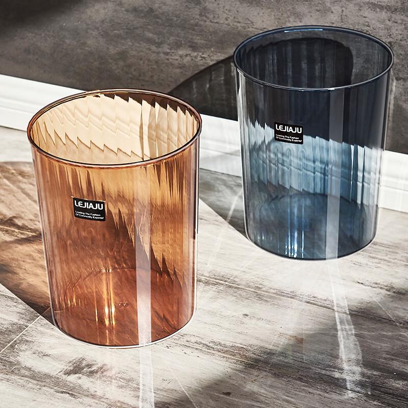 

Shā Ài Jié 12L Transparent Round Lidless Trash Can