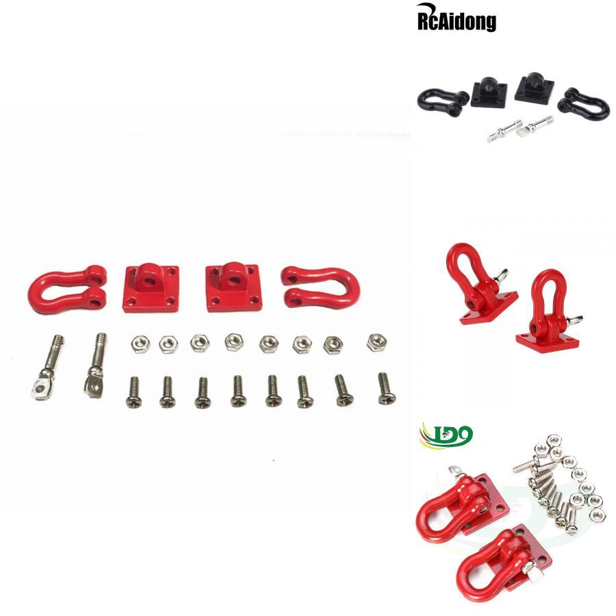 Premium Quality 2 Pcs Red Climbing Trailer Hook Buckle For 1/10 D90 Axial Scx10 Rc Cars