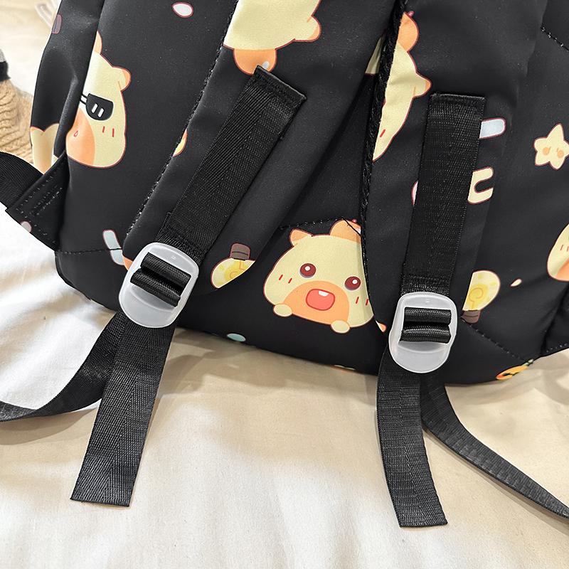 Cartoon Print Student Schoolbag Women's Backpack Large Capacity Backpack