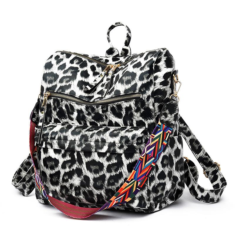 Schoolbagbag Retro Backpack Female Korean Version New Trendy Soft Leather Large Capacity Dual-purpose Women's Backpack Student Schoolbag