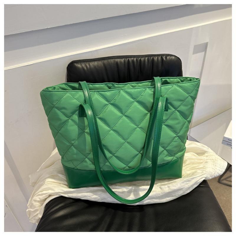 Large Capacity Diamond Embroidery Thread Oxford Cloth New Fashion Casual Shoulder Portable Tote Bag Women