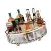 Rotating Storage Rack Multipurpose Transparent Light Luxury Space Saving Turntable Organizer for Kitchen Countertop