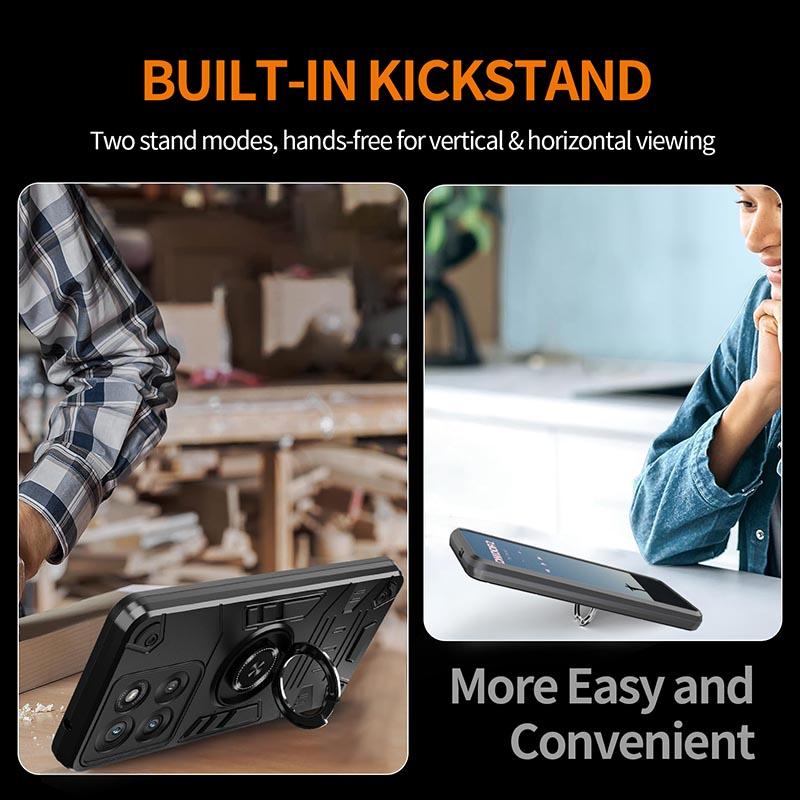 Für Motorola Moto G56 G86 G04 G24 G05 G04S 2024 G15 Power E14 E15 Handyhülle, Armor 360° drehbarer Ringhalter Schutzhülle