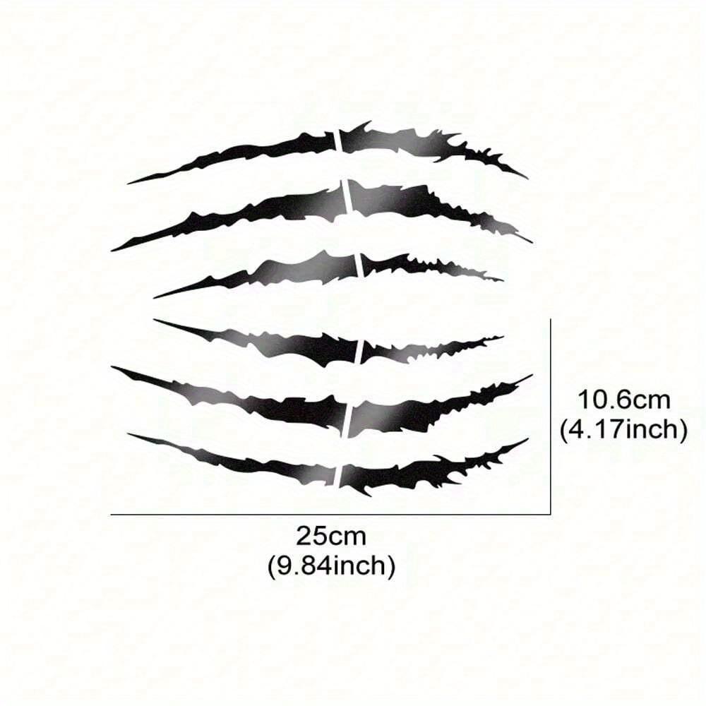 2PCS Motorcycle Monster Claw Scratch Stickers Scratched Stripe Vinyl Decal Marker Reflective Waterproof Auto Decor Accessories