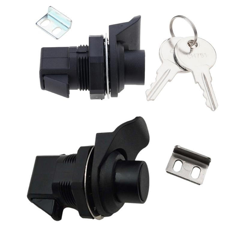 Plastic Press To Open Latches Elegant Black Push Button Lock Simple Installation Suitable for Boat Cabinets & Doors
